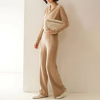 Giselle - Women's Cashmere Wrap V-Neck Pullover