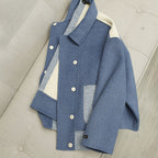 Hasini - Women's Patch Pocket Color Block Coat