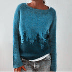 Hazel - Women's Knit Patterned Sweater