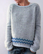 Hazel - Women's Knit Patterned Sweater
