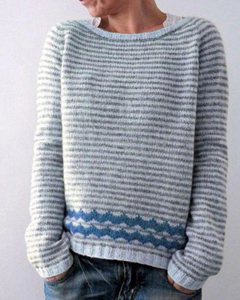 Hazel - Women's Knit Patterned Sweater