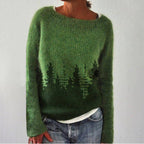 Hazel - Women's Knit Patterned Sweater