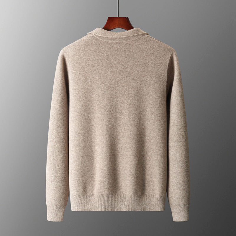 Henry - Men's Knit Collared Zip Cardigan