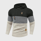 Hudson - Men's Colorblock Textured Knit Hoodie