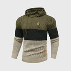 Hudson - Men's Colorblock Textured Knit Hoodie