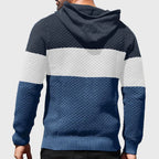 Hudson - Men's Colorblock Textured Knit Hoodie
