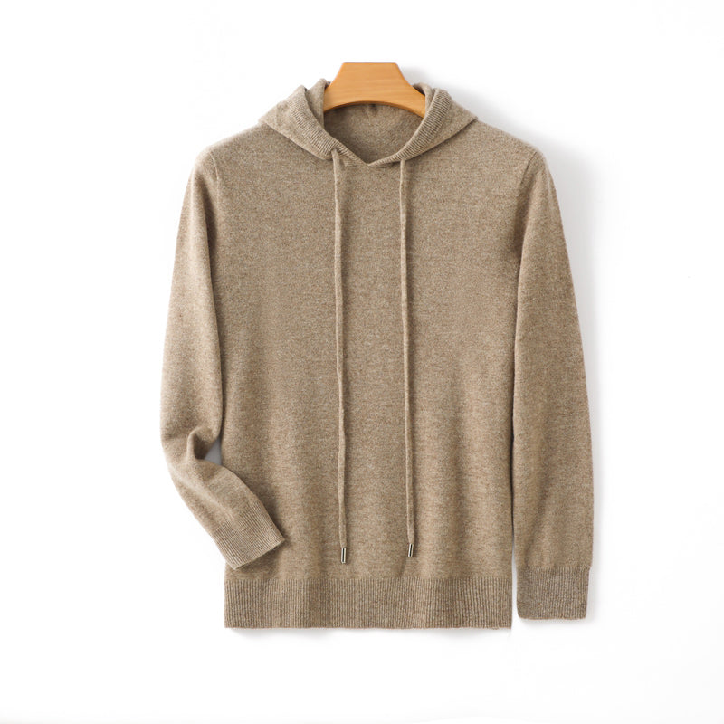 Hudson - Men's Fine-Knit Cashmere Drawstring Hoodie