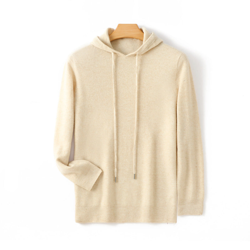 Hudson - Men's Fine-Knit Cashmere Drawstring Hoodie