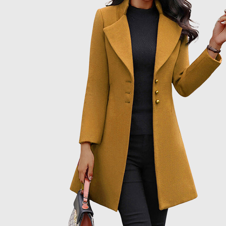 Irene - Women's Tailored Long Lapel Coat