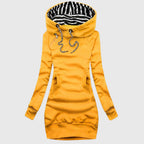 Isabella - Women's Striped Lined Hoodie Pullover