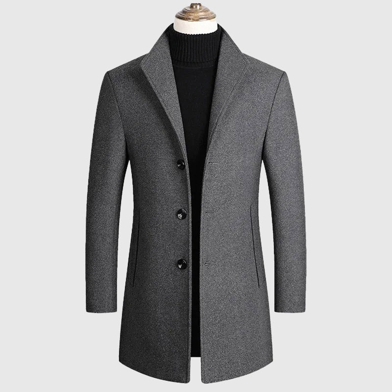 Jack - Men's Single-Breasted Wool Overcoat
