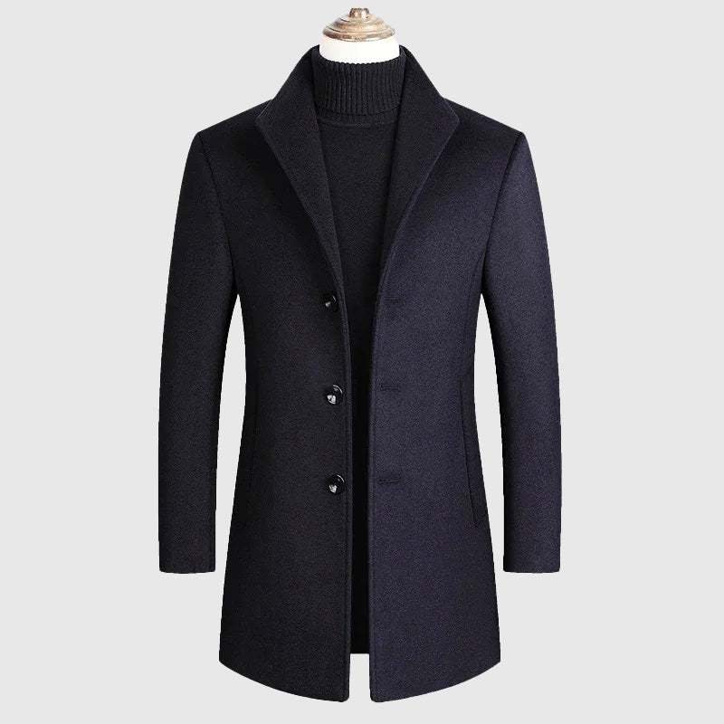 Jack - Men's Single-Breasted Wool Overcoat