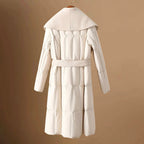 Jaimira - Women's Belted Shawl Collar Puffer Coat