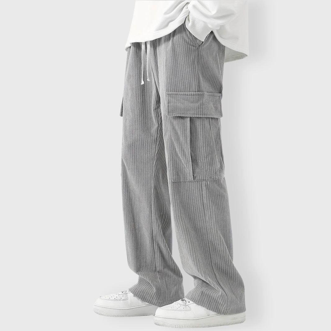 James - Men's Corduroy Drawstring Cargo Pants