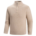 Julian - Men's Ribbed Quarter-Zip Knit Sweater