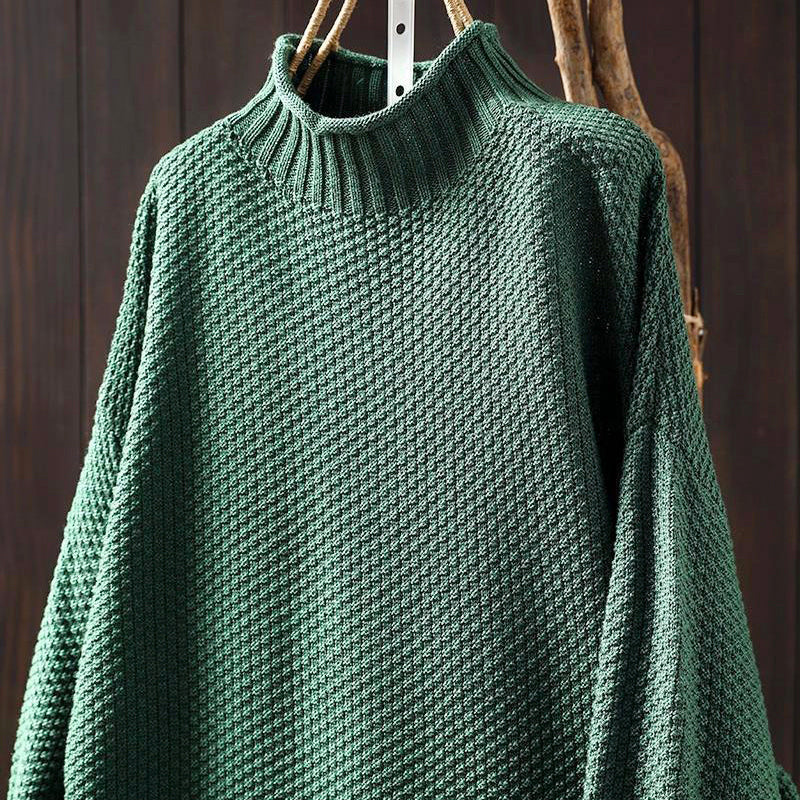 Katalina - Women's Relaxed Fit Mock Neck Sweater