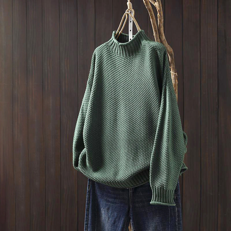 Katalina - Women's Relaxed Fit Mock Neck Sweater