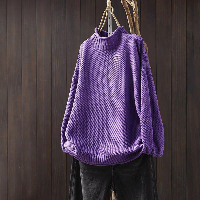 Katalina - Women's Relaxed Fit Mock Neck Sweater