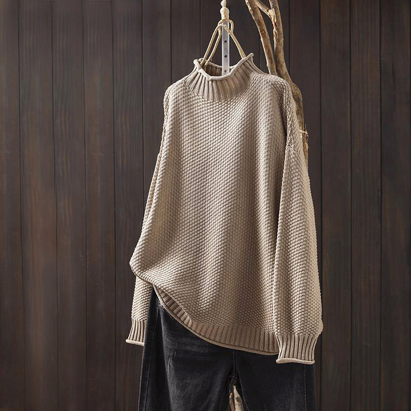 Katalina - Women's Relaxed Fit Mock Neck Sweater