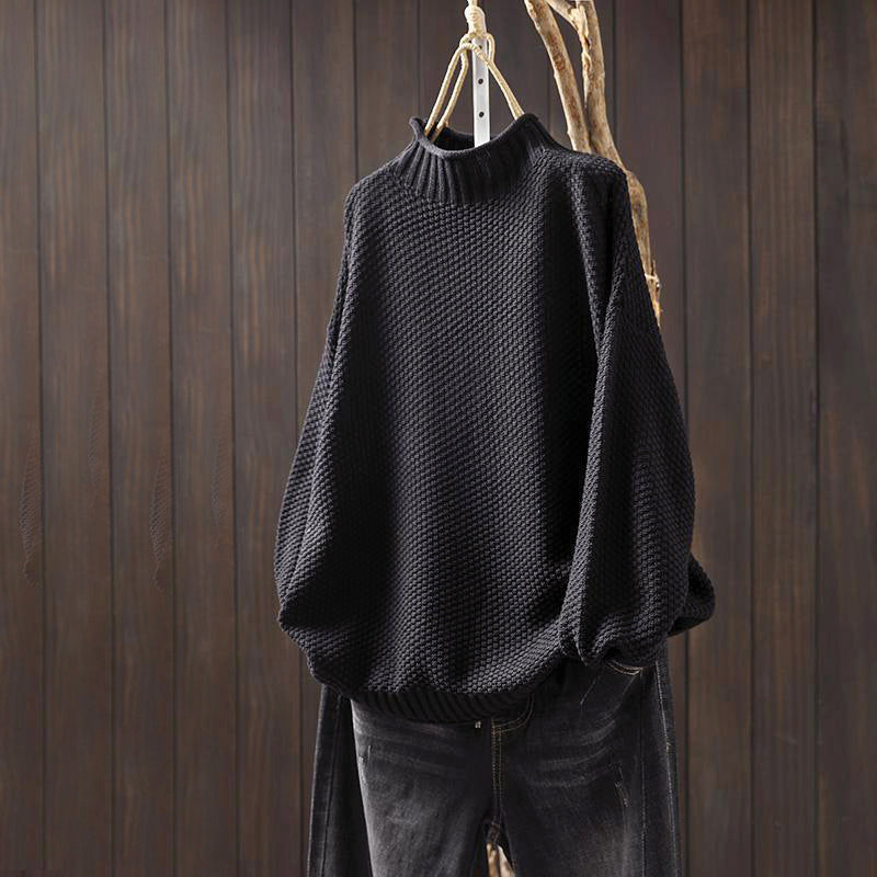Katalina - Women's Relaxed Fit Mock Neck Sweater