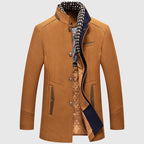 Kenji - Men's Stand Collar Business Wool Coat
