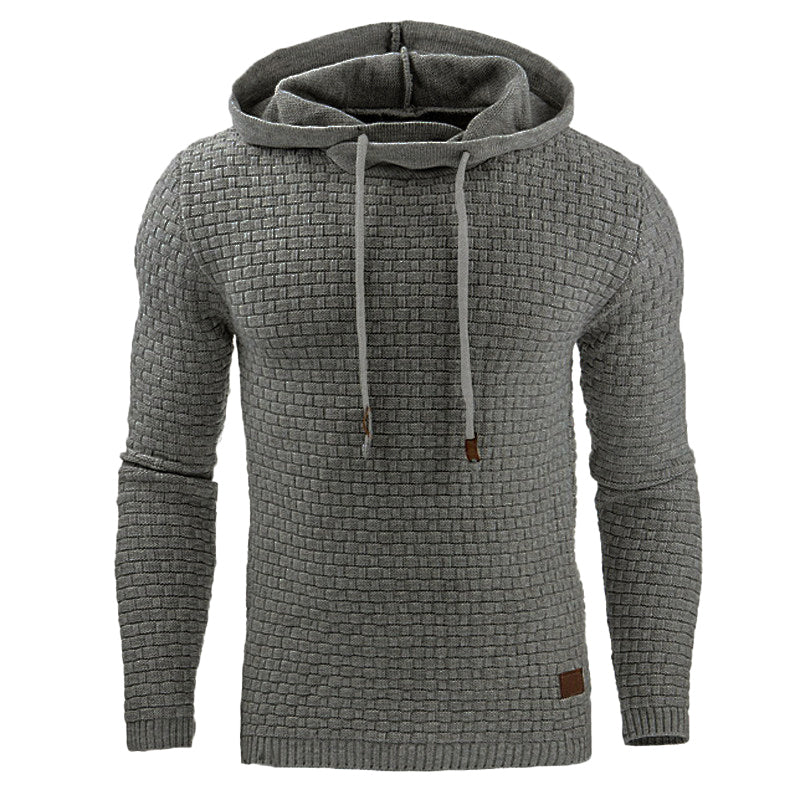 Leo - Men's Waffle Knit Drawstring Hoodie