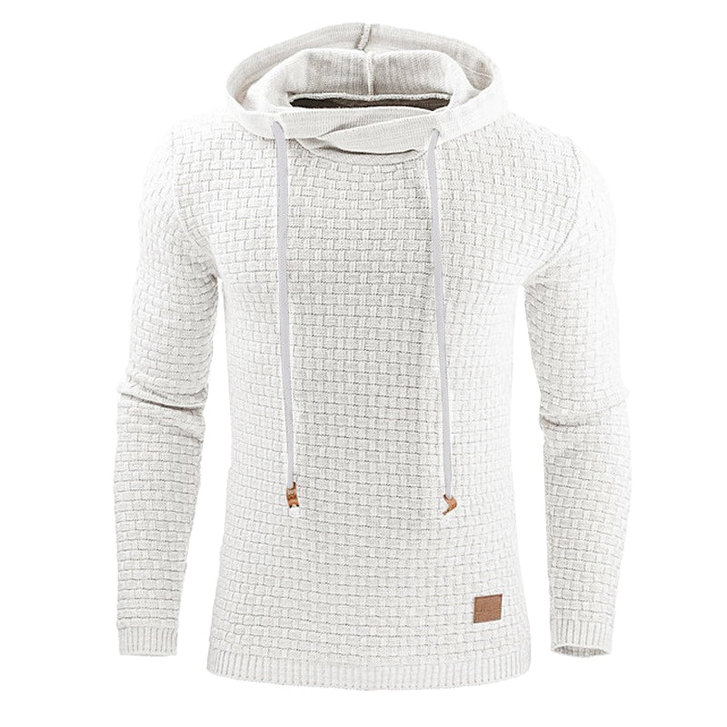 Leo - Men's Waffle Knit Drawstring Hoodie