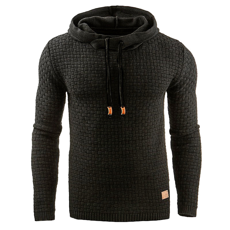 Leo - Men's Waffle Knit Drawstring Hoodie