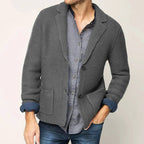 Liam - Men's Lapel Collar Knit Blazer Cardigan