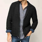 Liam - Men's Lapel Collar Knit Blazer Cardigan