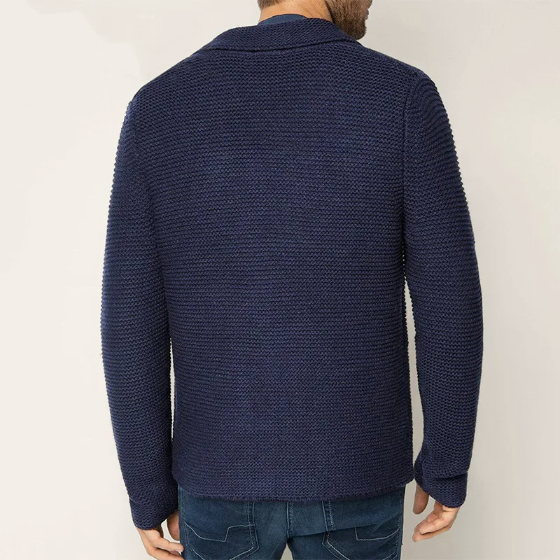 Liam - Men's Lapel Collar Knit Blazer Cardigan