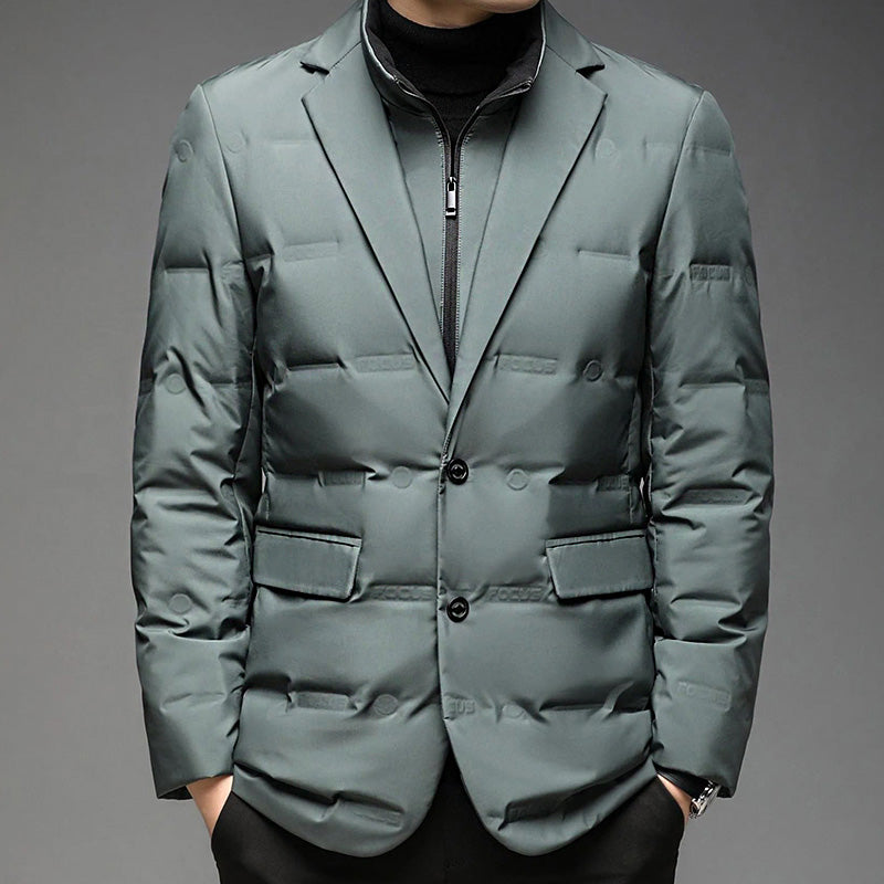 Lincoln - Men's Quilted Down Blazer Jacket