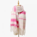 Linnette - Women's Soft Plaid Fringe Scarf