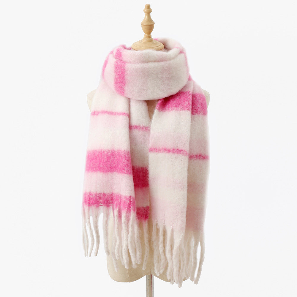 Linnette - Women's Soft Plaid Fringe Scarf