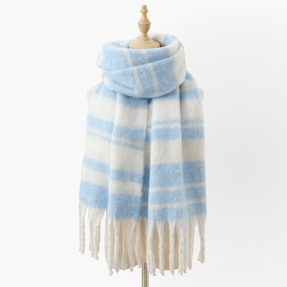 Linnette - Women's Soft Plaid Fringe Scarf