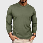 Lucas - Men's Textured Long-Sleeve Knit Shirt