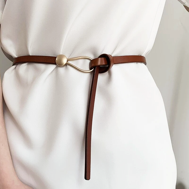 Maeve - Women's Slim Knot Buckle Belt