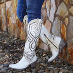 Maeve - Women's Studded Western Knee-High Boots