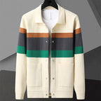 Mateo - Men's Striped Knit Cardigan
