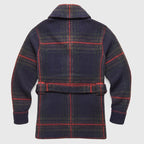 Matthew - Men's Plaid Belted Shawl Collar Cardigan