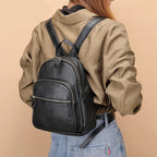 Millie - Women's Pebbled Leather Multi-Pocket Backpack