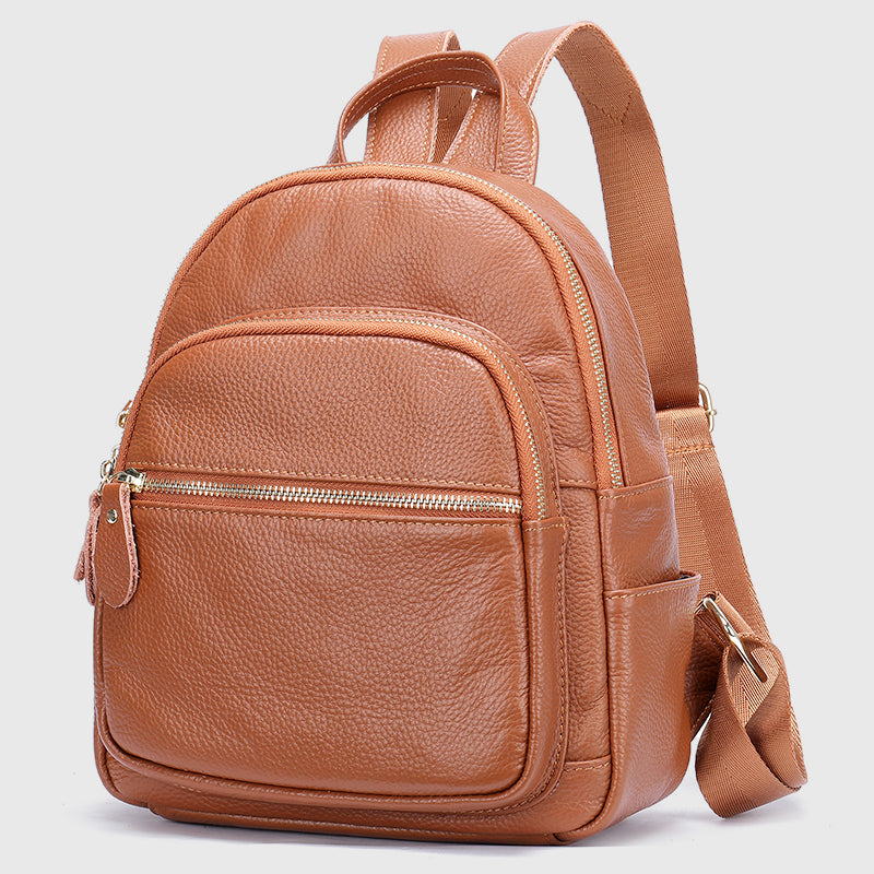 Millie - Women's Pebbled Leather Multi-Pocket Backpack