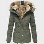 Nicole - Women's Faux Fur Hooded Puffer Jacket