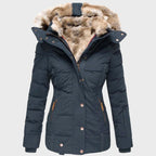 Nicole - Women's Faux Fur Hooded Puffer Jacket