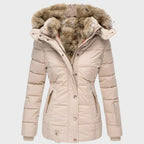 Nicole - Women's Faux Fur Hooded Puffer Jacket