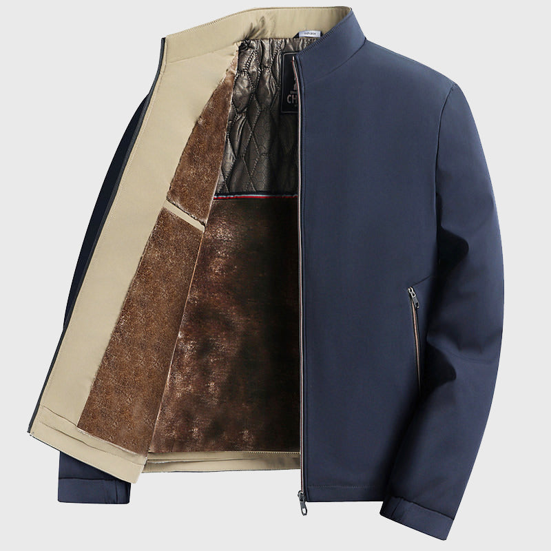 Oliver - Men's Fleece-Lined Winter Stand-Collar Jacket
