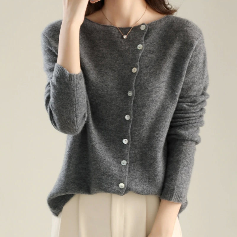 Ophelia - Women's Button Front Knit Sweater