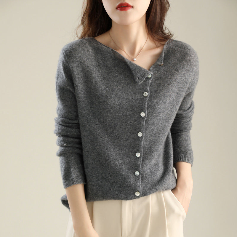 Ophelia - Women's Button Front Knit Sweater
