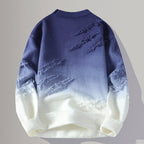 Owen - Men's Distressed Gradient Crewneck Sweater