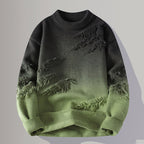 Owen - Men's Distressed Gradient Crewneck Sweater